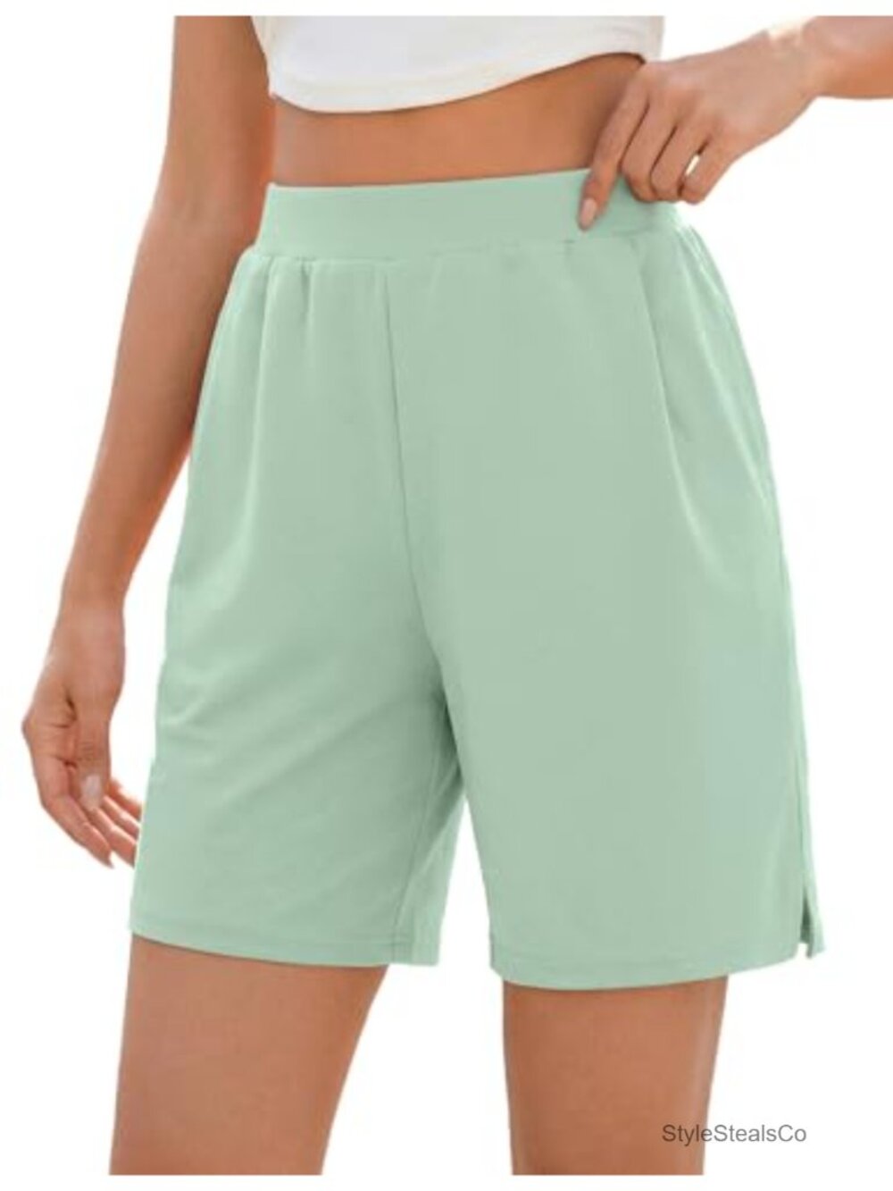 Women's Loose High-Waist Air Layer Running Shorts with Pockets